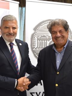 Ο Πρόεδρος του ΙΣΑ Γεώργιος Πατούλης και ο Συνήγορος του Καταναλωτή Λευτέρης Ζαγορίτης